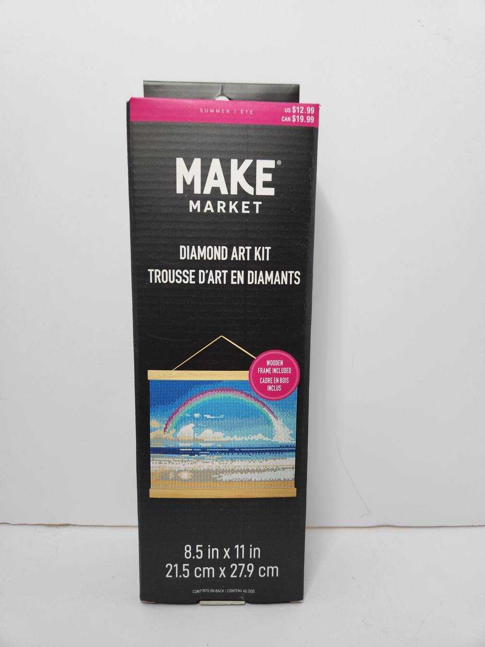 MAKE Market Diamond Art Kit – Rainbow Beach Design in Pink Accent